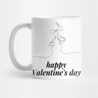 Happy Valentines Day Kiss Art Mug